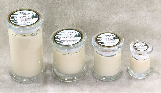 Fir Needle Soy Candles in Libby Status Jars