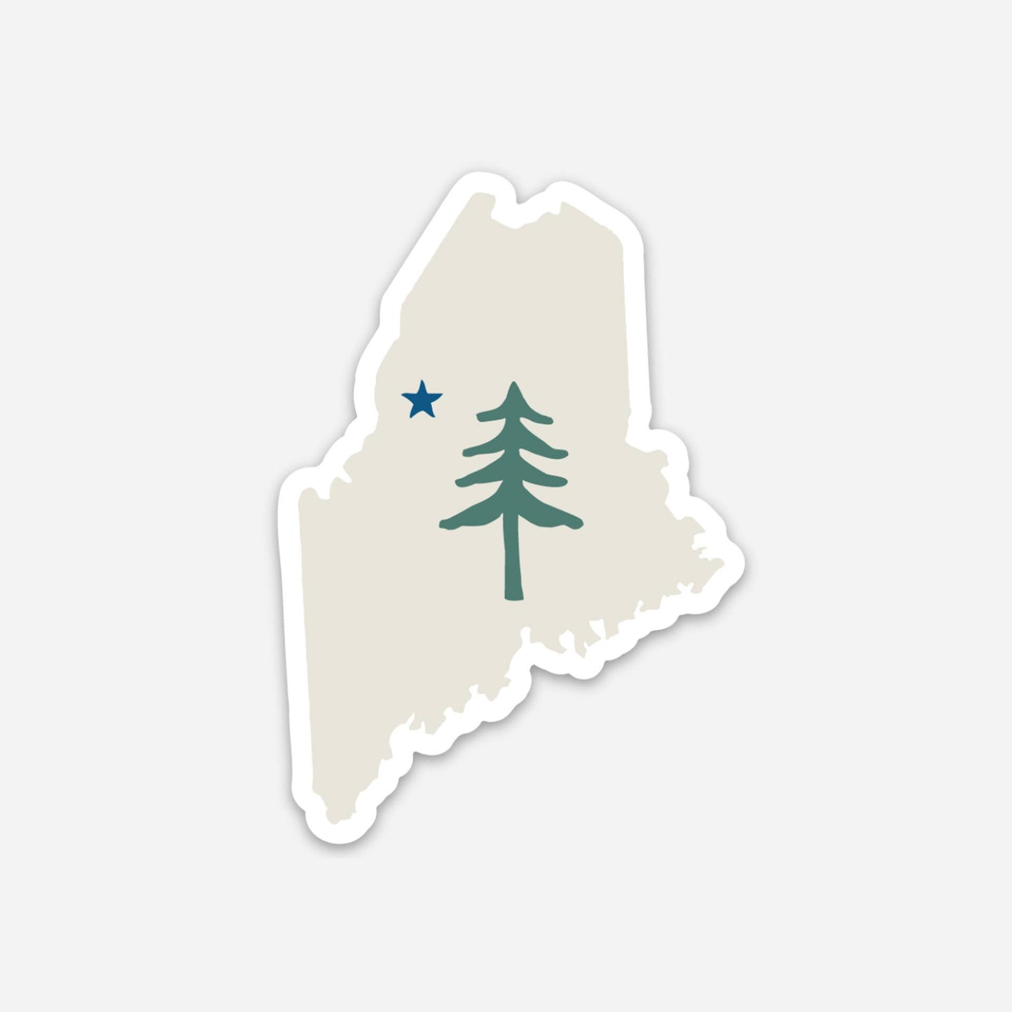 Weatherproof Maine Sticker