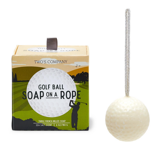 Golf Ball On A Rope Triple French Milled Soap with Sea Salt Scent in Gift Box - 4.9 oz/140g