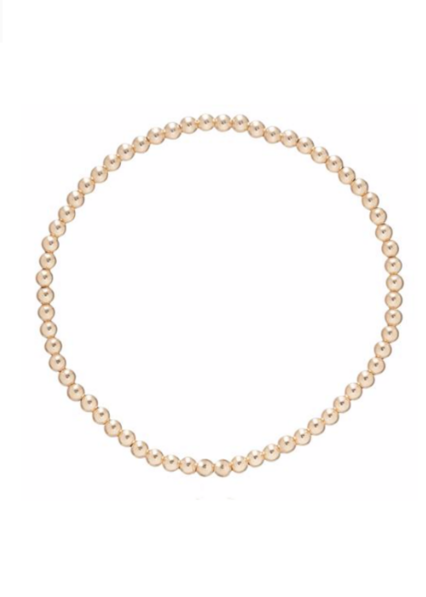 classic gold 3mm bead bracelet